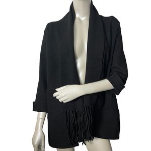 Kerisma Black Fringe 3/4 Sleeve Sweater Cardigan